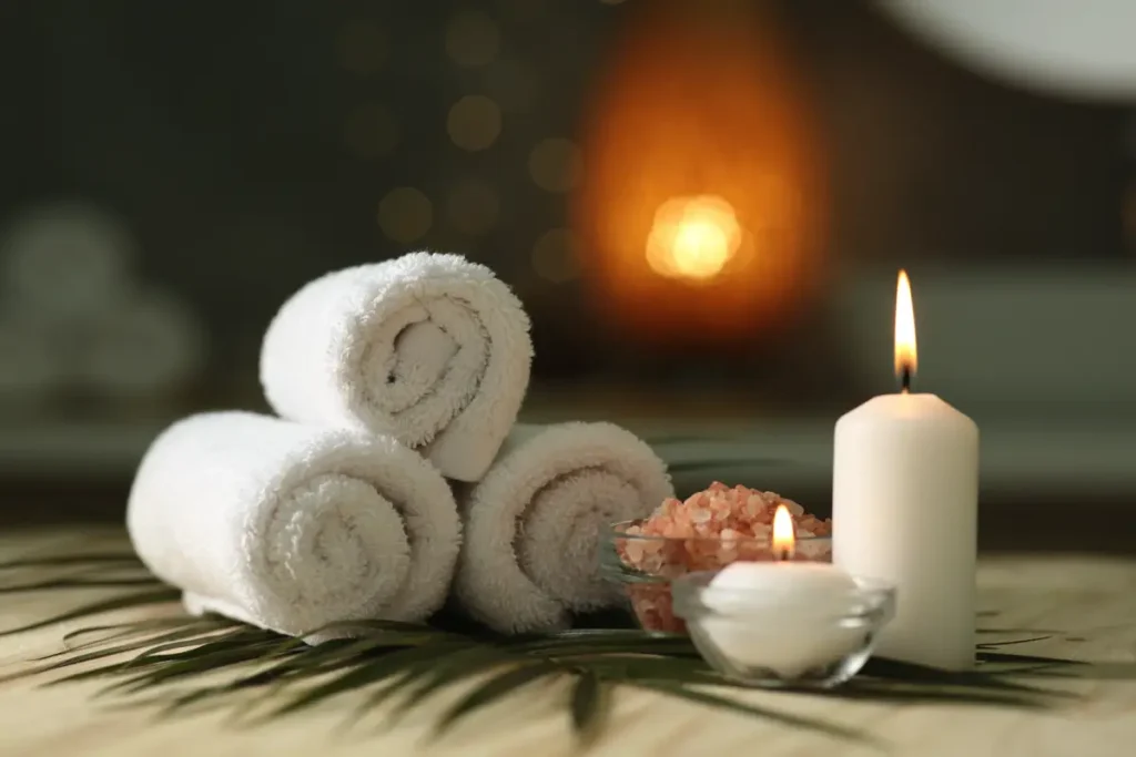 Calm Serene Reflexologist working Setup